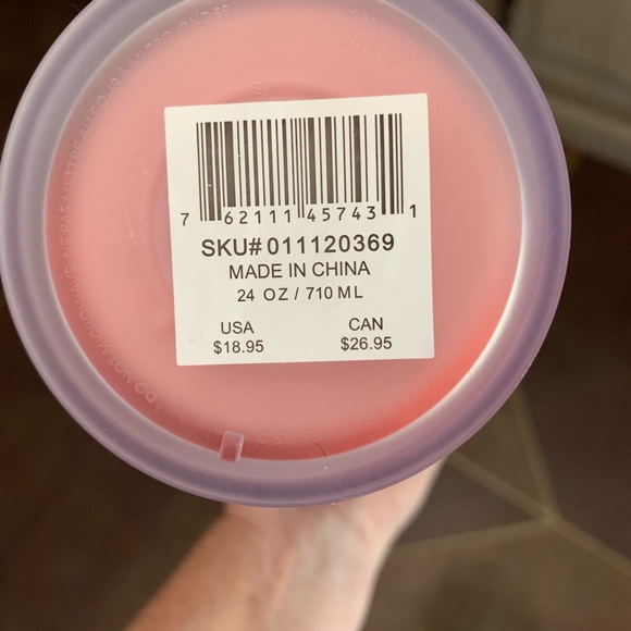 NWT Starbucks Valentine 2021 Red and Pink Lips Soft Touch Tumbler - Picture 6 of 6